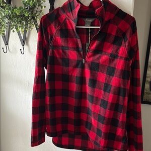 NWT Naturals Bass Pro Shop Buffalo Plaid Quarter Zip Size Large